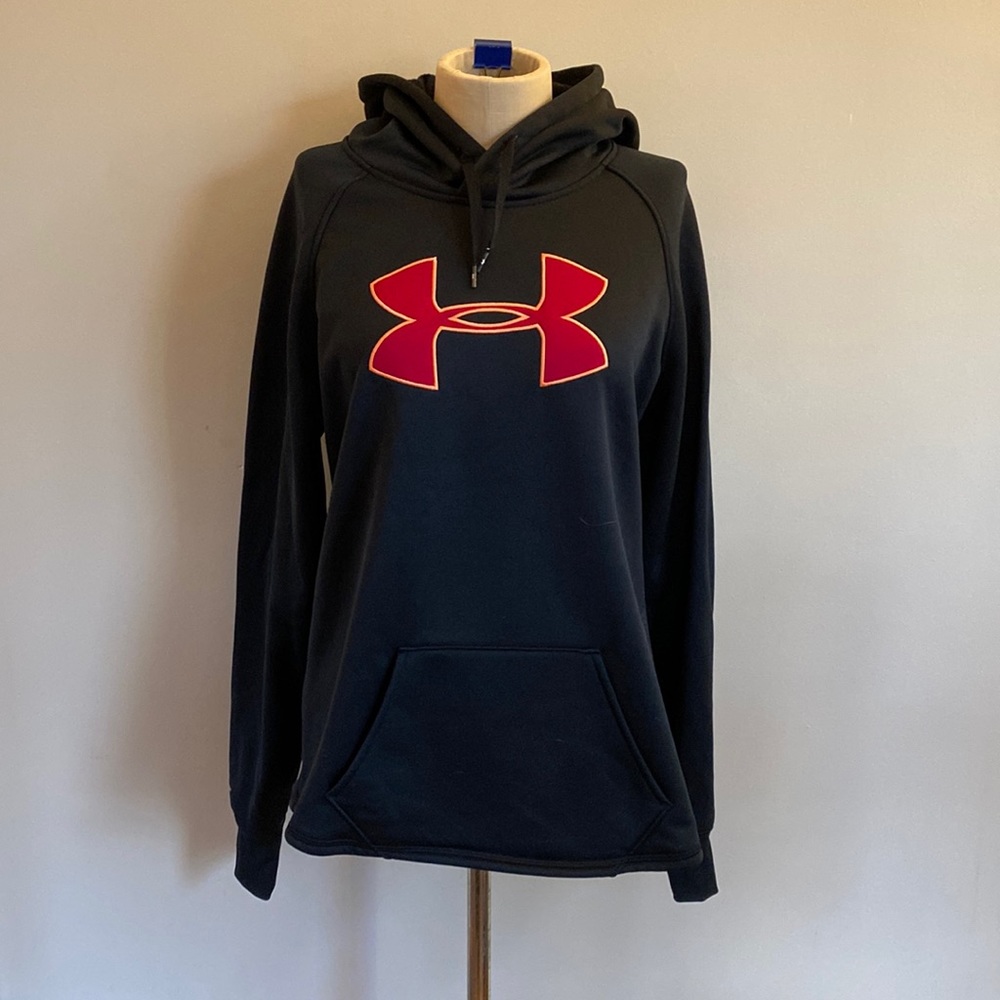 Unisex Black Youth Medium Under Armour Hoodie Sweatshirt